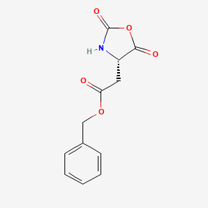 Chemical structure of benzyl (S)-2,5-dioxooxazolidine-4-acetate