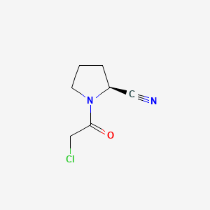 Chemical structure of (2S)-N-Chloroacetyl-2-cyanotetrahydropyrrole