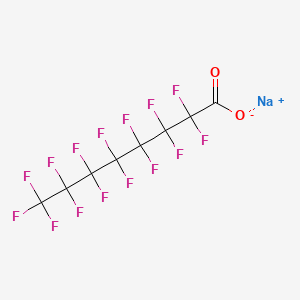 Chemical structure of Sodium perfluorooctanoate