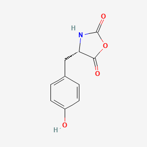 Chemical structure of (S)-4-(4-Hydroxybenzyl)oxazolidine-2,5-dione