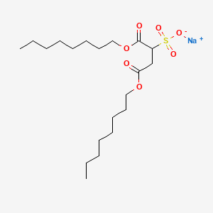 Chemical structure of sodium dioctyl sulfosuccinate