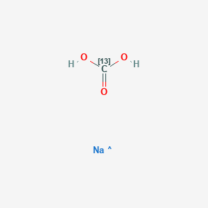 Chemical structure of Sodium bicarbonate-(13C)