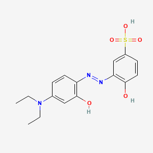 Chemical structure of 5-Sulfo-4′-diethylamino-2,2′-dihydroxyazobenzene