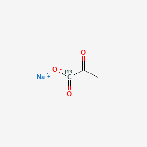 Chemical structure of Sodium pyruvate-1-13C
