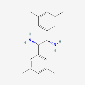 Chemical structure of (1S,2S)-1,2-bis(3,5-dimethylphenyl)ethane-1,2-diamine