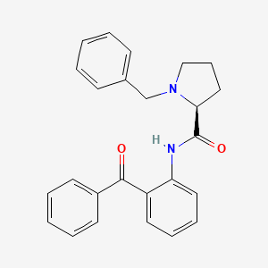 Chemical structure of (S)-N-(2-Benzoylphenyl)-1-benzylpyrrolidine-2-carboxamide