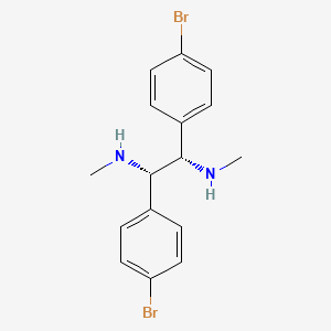 Chemical structure of (1S,2S)-1,2-bis(4-bromophenyl)-N1,N2-dimethylethane-1,2-diamine