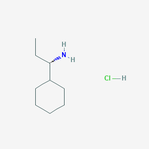 Chemical structure of (S)-1-Cyclohexylpropan-1-amine hydrochloride