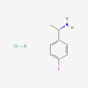 Chemical structure of (S)-1-(4-Iodophenyl)ethan-1-amine hydrochloride