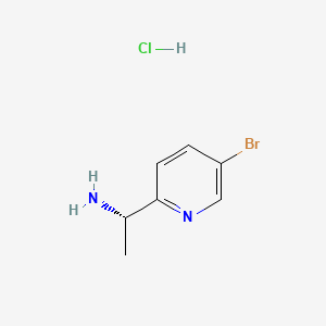 Chemical structure of (S)-1-(5-Bromo-Pyridin-2-Yl)-Ethylaminehydrochloride
