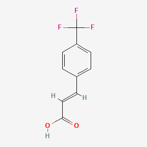 Chemical structure of 4-(Trifluoromethyl)cinnamic acid
