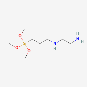 Chemical structure of (Trimethoxysilylpropyl)ethylenediamine
