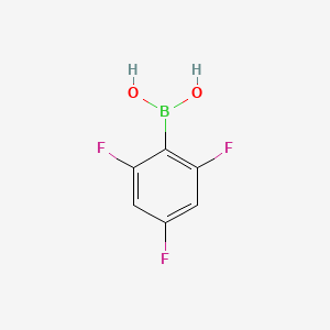 Chemical structure of 2,4,6-Trifluorobenzeneboronic Acid (contains varying amounts of Anhydride)