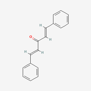 Chemical structure of trans,trans-Dibenzylideneacetone