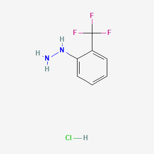 Chemical structure of 2-(Trifluoromethyl)phenylhydrazine hydrochloride