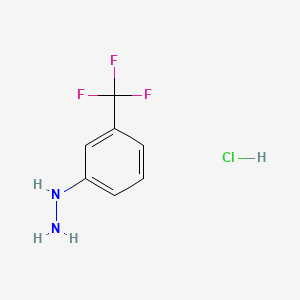 Chemical structure of 3-(Trifluoromethyl)phenylhydrazine hydrochloride