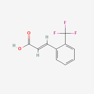 Chemical structure of 2-(Trifluoromethyl)cinnamic acid