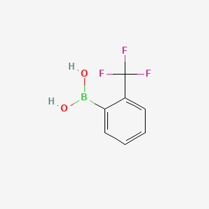Chemical structure of 2-(Trifluoromethyl)phenylboronic acid