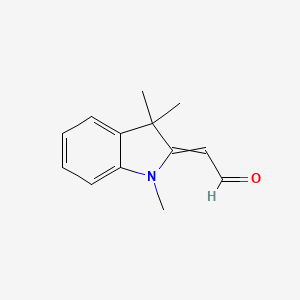 Chemical structure of 2-(1,3,3-Trimethylindolin-2-ylidene)acetaldehyde