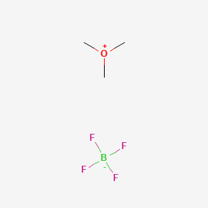 Chemical structure of Trimethyloxonium tetrafluoroborate