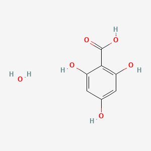 Chemical structure of 2,4,6-Trihydroxybenzoic acid monohydrate