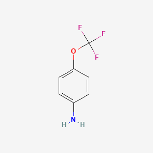 Chemical structure of 4-(Trifluoromethoxy)aniline