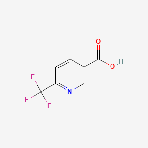 Chemical structure of 6-(Trifluoromethyl)nicotinic acid