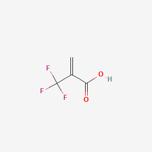 Chemical structure of 2-(Trifluoromethyl)acrylic acid