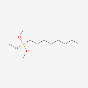 Chemical structure of Trimethoxy(octyl)silane