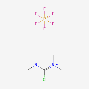 Chemical structure of N,N,N',N'-Tetramethylchloroformamidinium-hexafluorophosphate