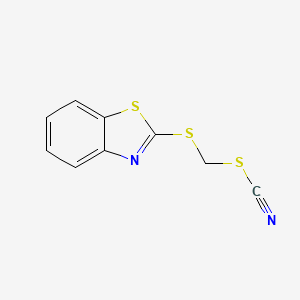 Chemical structure of 2-(Thiocyanomethylthio)benzothiazole