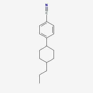 Chemical structure of 4-(4-Propylcyclohexyl)benzonitrile