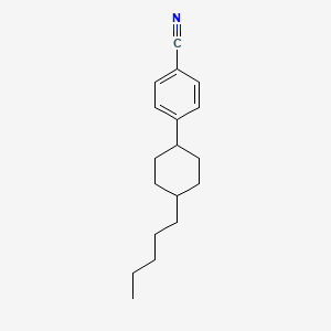 Chemical structure of 4-(4-Pentylcyclohexyl)benzonitrile