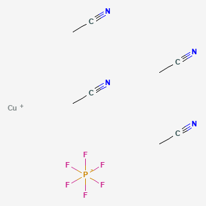 Chemical structure of Tetrakis(acetonitrile)copper(I) hexafluorophosphate