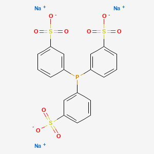 Chemical structure of Triphenylphosphine-3,3′,3′′-trisulfonic acid trisodium salt