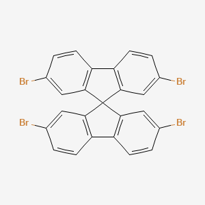 Chemical structure of 2,2',7,7'-Tetrabromo-9,9'-spirobifluorene