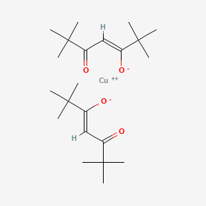 Chemical structure of Copper dipivaloylmethane