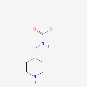 Chemical structure of Tert-butyl (piperidin-4-ylmethyl)carbamate