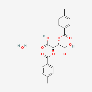Chemical structure of Di-p-toluoyl-D-tartaric acid monohydrate