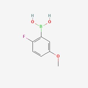 Chemical structure of 2-Fluoro-5-methoxyphenylboronic acid