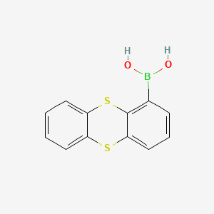 Chemical structure of 1-Thianthrenylboronic Acid (contains varying amounts of Anhydride)