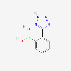 Chemical structure of 2-(Tetrazol-5-yl)phenylboronic acid