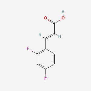 Chemical structure of 2,4-Difluorocinnamic Acid