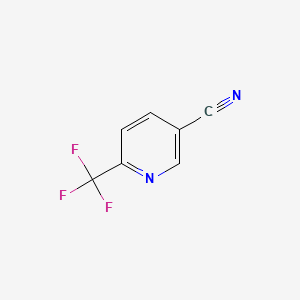 Chemical structure of 6-(Trifluoromethyl)nicotinonitrile