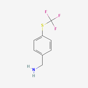 Chemical structure of 4-(Trifluoromethylthio)benzylamine