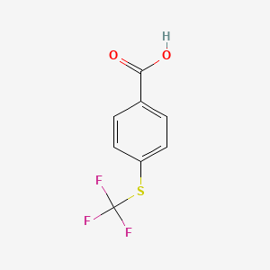Chemical structure of 4-(Trifluoromethylthio)benzoic acid