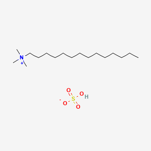 Chemical structure of Trimethyltetradecylammonium hydrogen sulfate