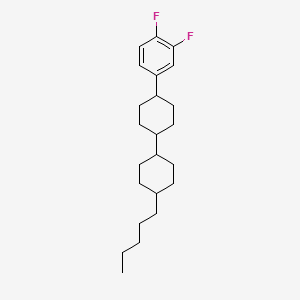 Chemical structure of trans,trans-4-(3,4-Difluorophenyl)-4'-n- pentylbicyclohexyl
