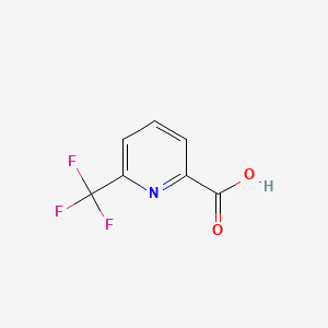 Chemical structure of 6-(Trifluoromethyl)-2-pyridinecarboxylic Acid