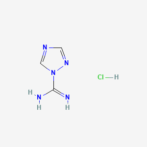 Chemical structure of 1,2,4-Triazole-1-carboximidamide Hydrochloride